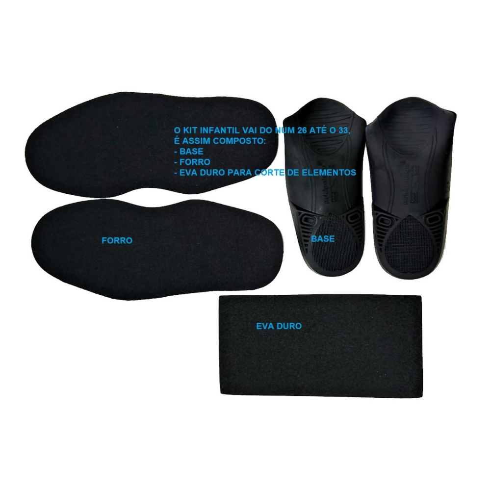 Kit Palmilha Infantil 26 ao 33